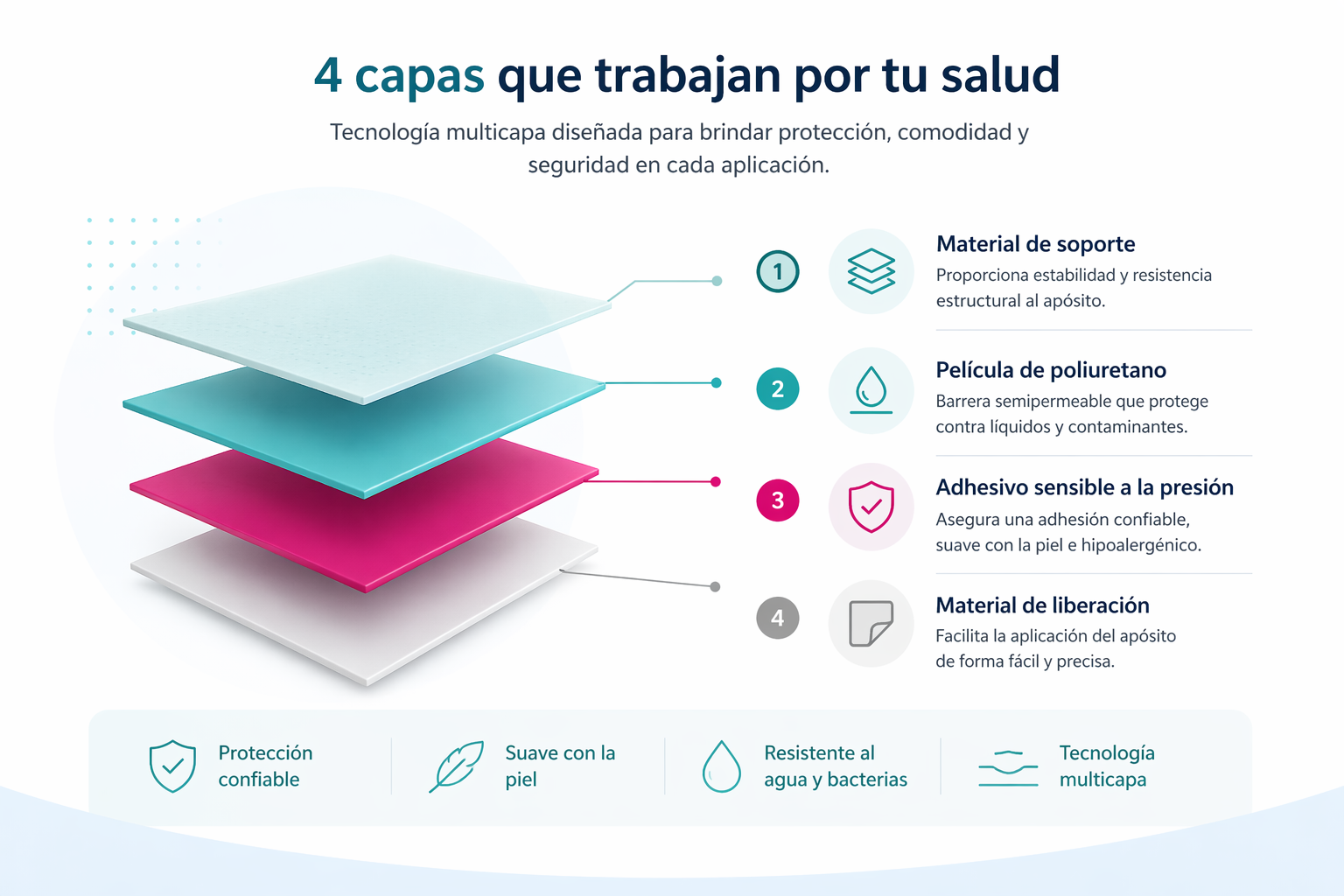 Estructura del producto 4 capas
